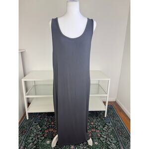 Universal Standard Womens Soft Stretch Casual Lounge GrayTank Maxi Dress Medium